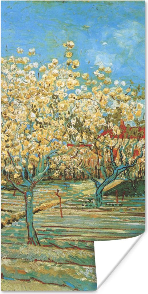 MuchoWow Poster Blühender Obstgarten - Vincent van Gogh 80x160 cm - Kinderzimmer