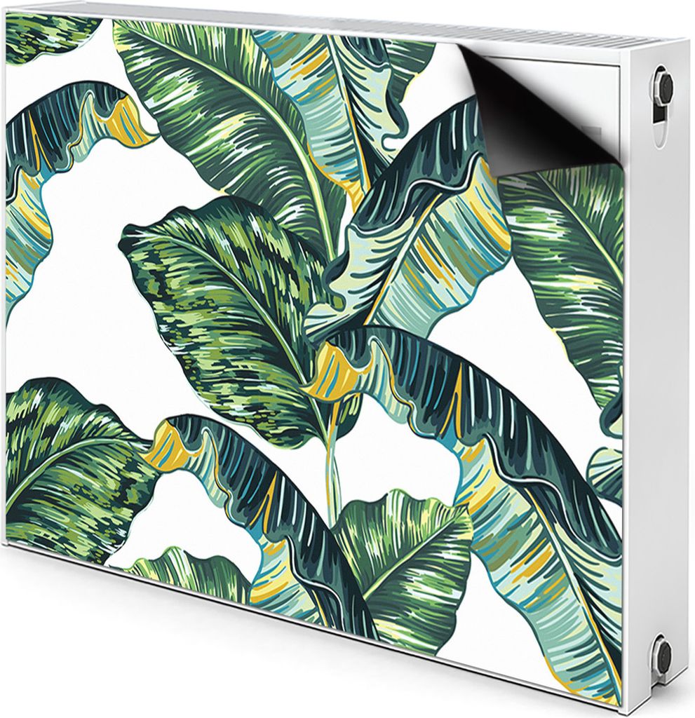 Magnet Heizkörper Heizkörper-Abdeckung Heizkörperabdeckung 80x60 cm - Exotische Blätter