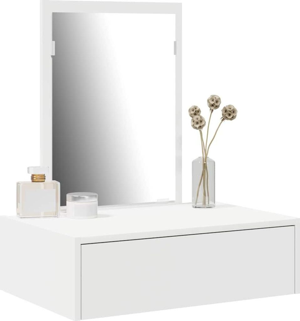 vidaXL Coiffeuse avec tiroirs Blanc 60 x 40 x 70 cm Bois Image du produit 