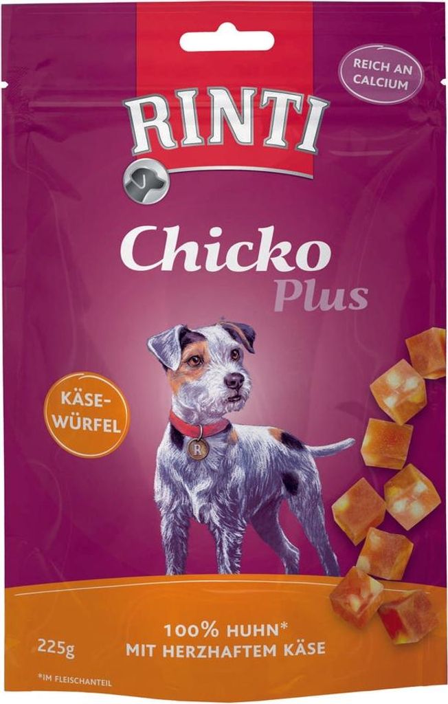 Rinti Chicko Plus Käsewürfel Huhn 9 x 225 g