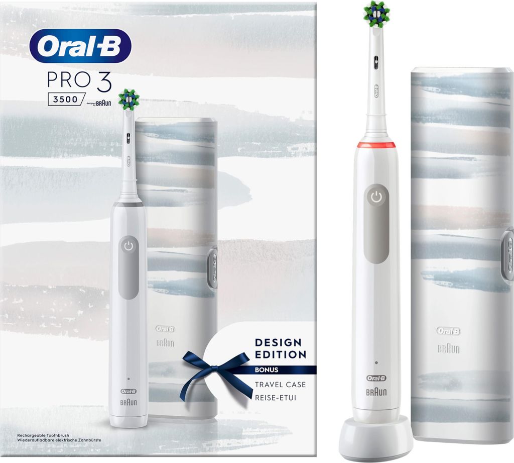 Oral-B Pro 3 3500 Design Edition Elektrische Zahnbürste Weiß
