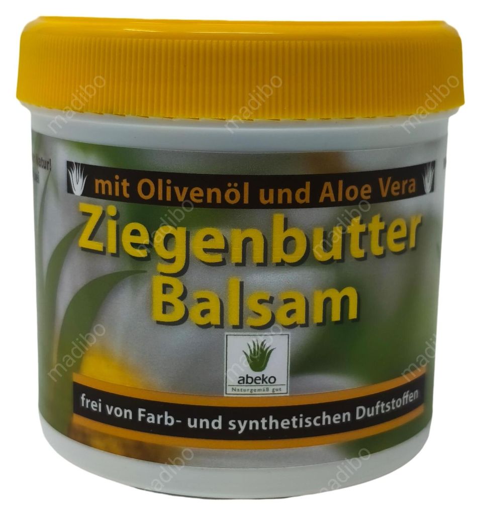 abeko Ziegenbutter Balsam mit Aloe Vera 200ml - natürliche Hautpflege mit Olivenöl
