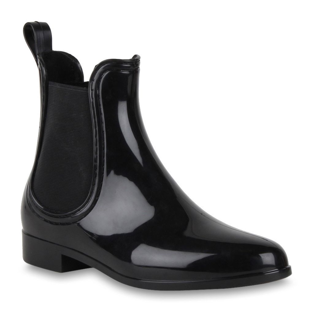 Mytrendshoe Damen Gummistiefel Stiefeletten Freizeit Trendy Produktbild 
