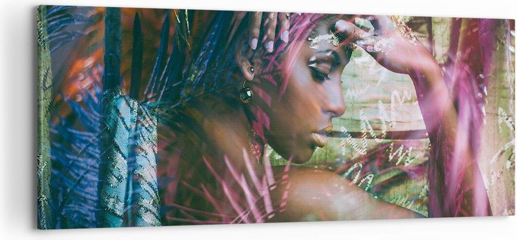 Bild auf Leinwand - Leinwandbild - frau modern - 100x40cm - Wand Bild - Wanddeko - Wandbilder - Leinwanddruck - Bilder - Kunstdruck - Wanddekoratio...