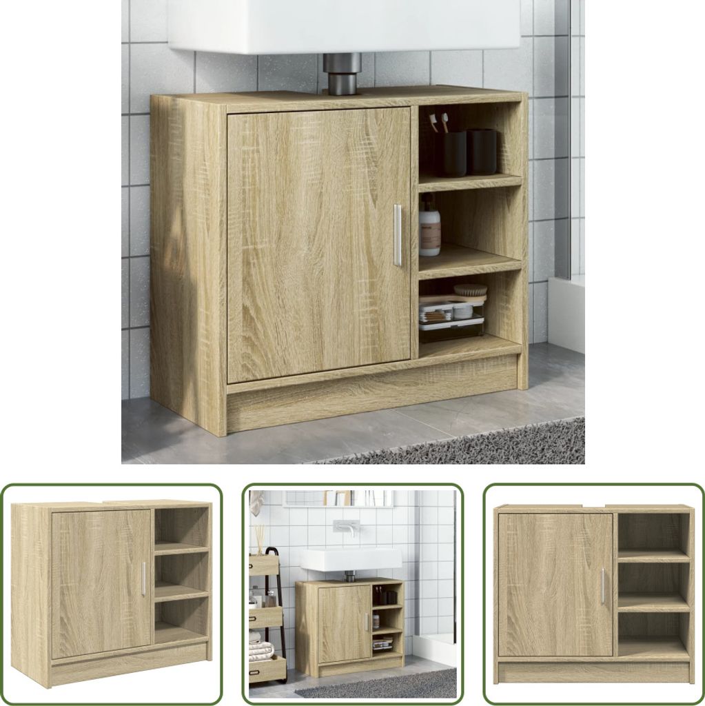 The Living Store Dubová toaletní skříňka Sonoma 63x29x55 cm Obrázek produktu 