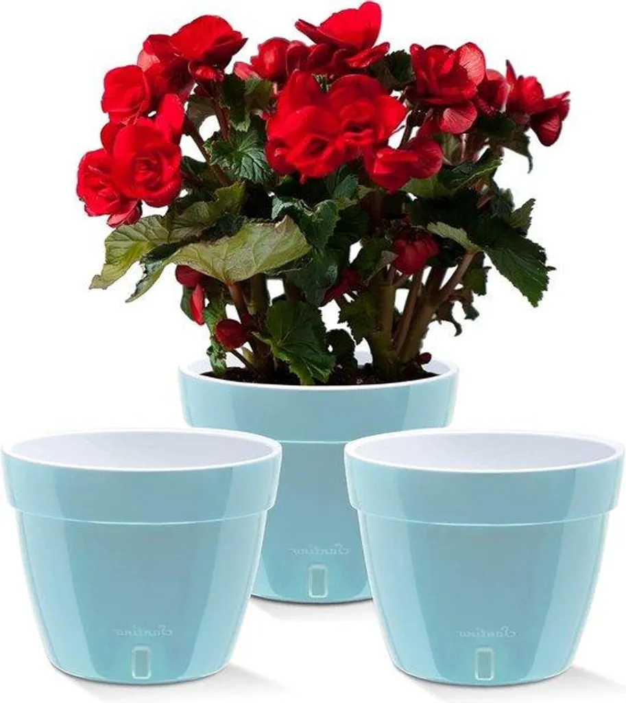 Pot de fleurs à arrosage automatique lot de 3 de 6L finit les oublis