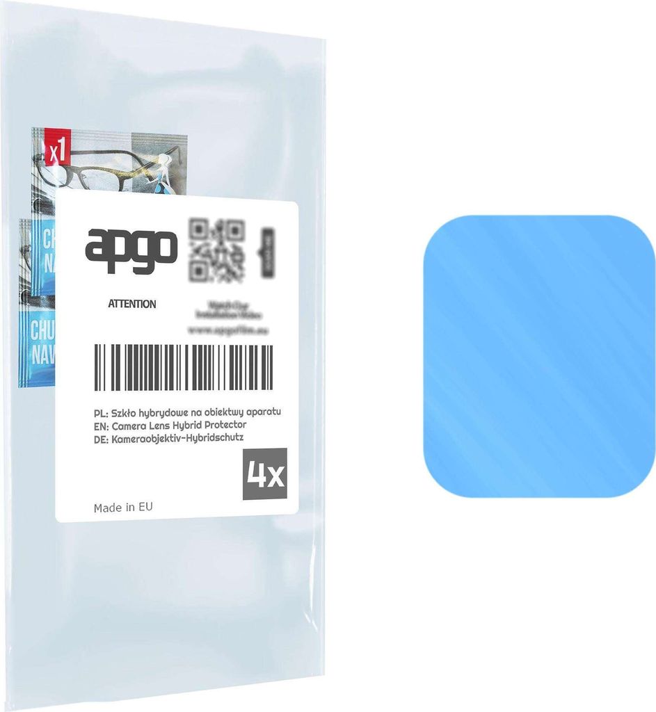 apgo 4 Stück Hybrid Kameraschutz, Kamera-Schutzglas kompatibel mit Vivo S7 V2020A, Linsenschutz, 9H Härte, Schutz für Kameraobjektiv, Anti-Kratz...