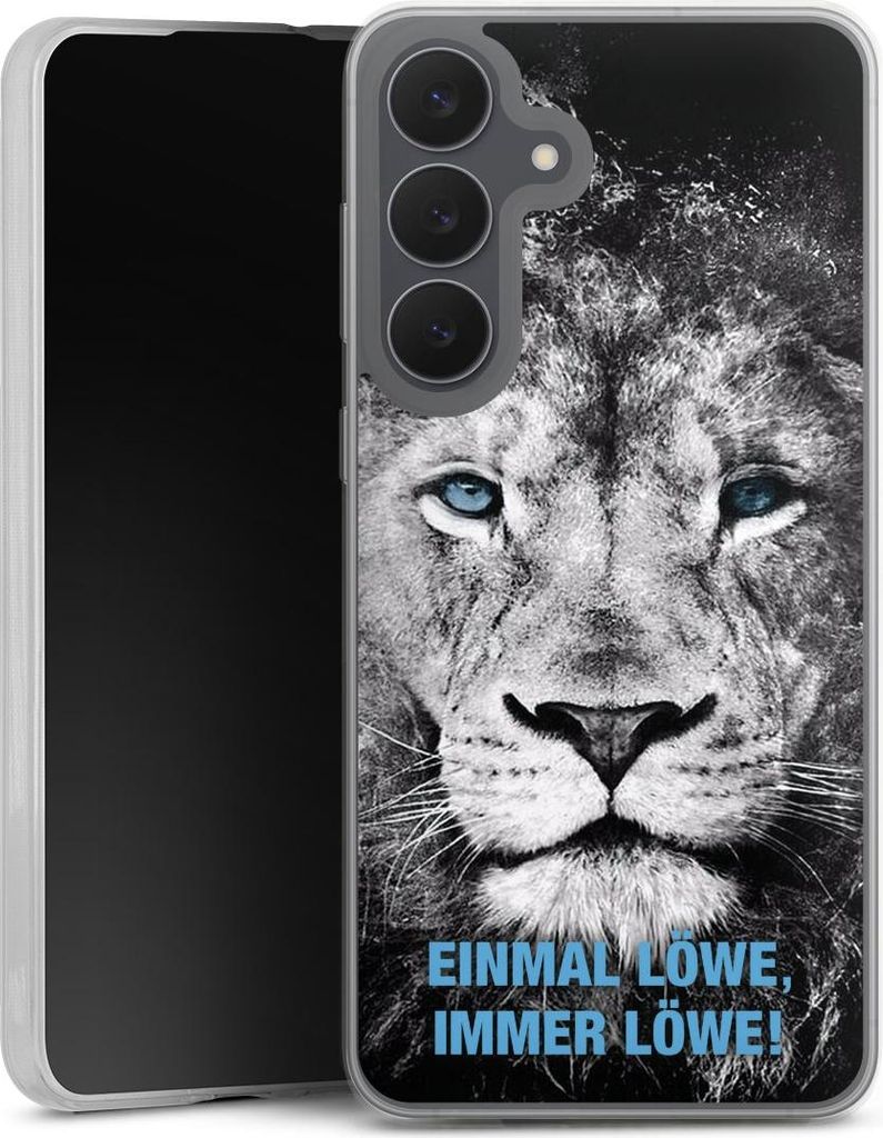 DeinDesign Slim Hülle für Samsung Galaxy S25 FE Silikon Case Ultra Dünn Handyhülle Löwe Offizielles Lizenzprodukt TSV 1860 München