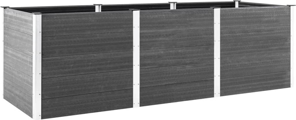 Hochbeet Grau 300x50x91 cm WPC