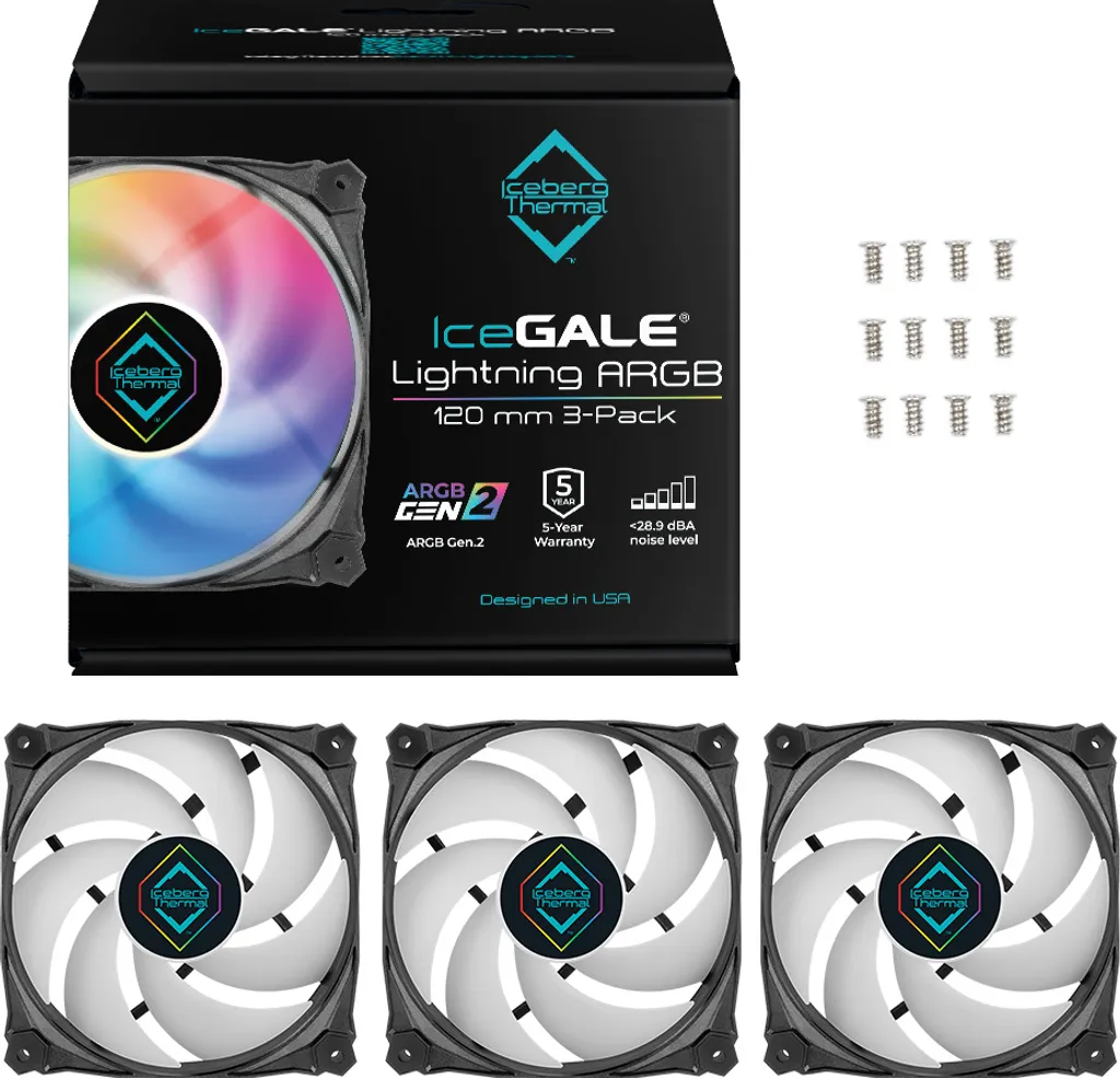 ICEBERG THERMAL IceGALE Lightning ARGB Gen2.0 120mm (3 Pack)