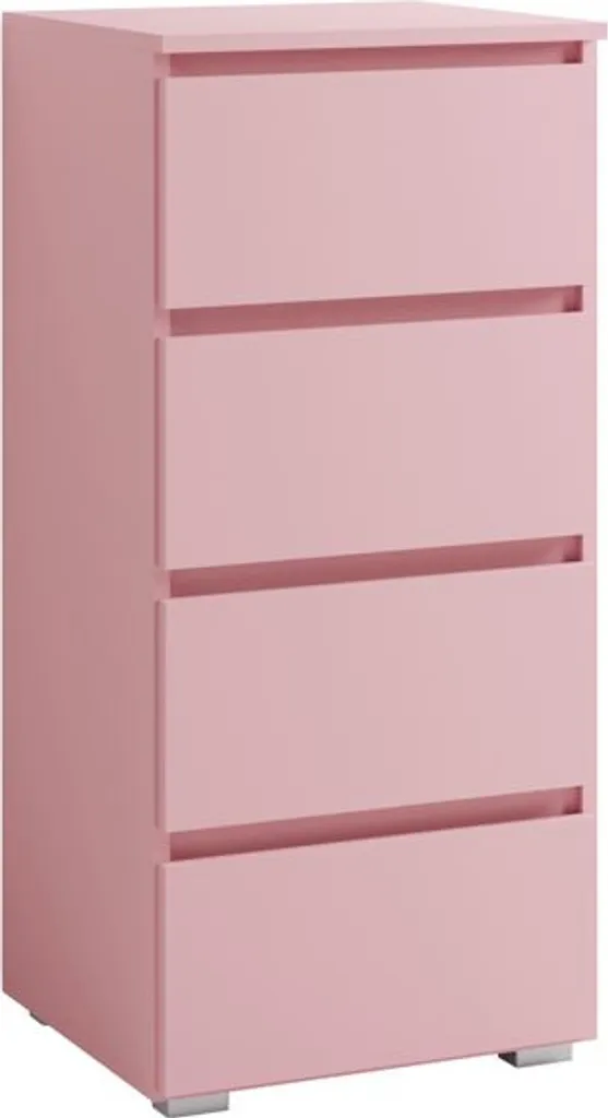 Chiffonnier étroit LIONU guimauve - Colonne de rangement 5 tiroirs slim