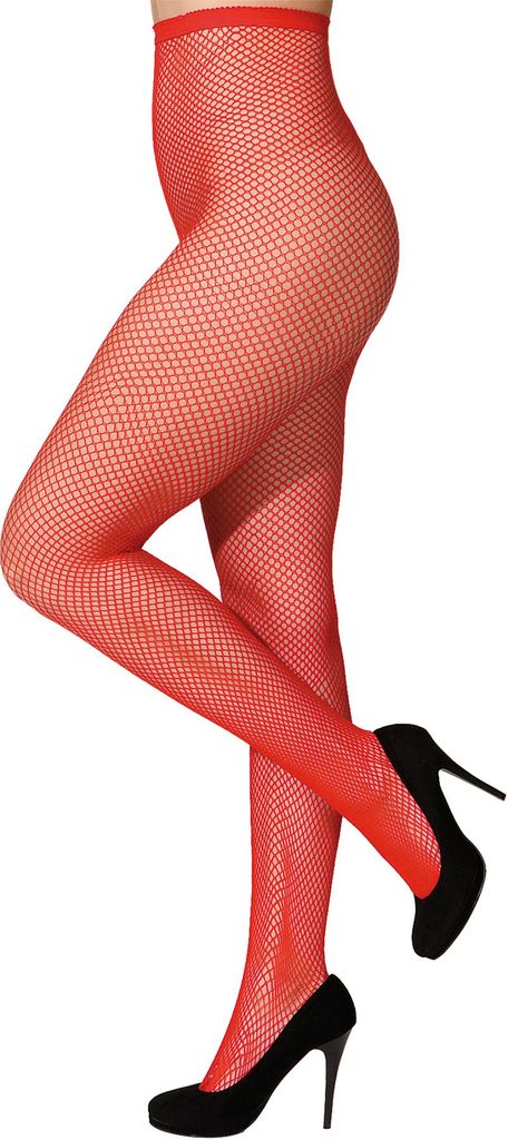 Netzstrumpfhose kleines Netz, rot Produktbild 
