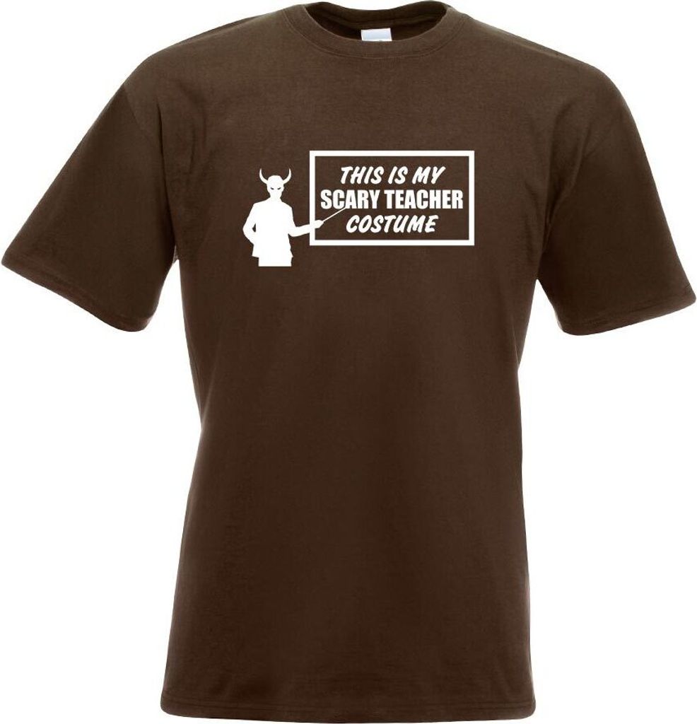 Kiwistar - T-Shirt - Chocolate - My Scary Teacher Costume 2 Motiv Bedruckt Funshirt Design Print - mit Motiv Bedruckt - Funshirt Design - Sport - F...