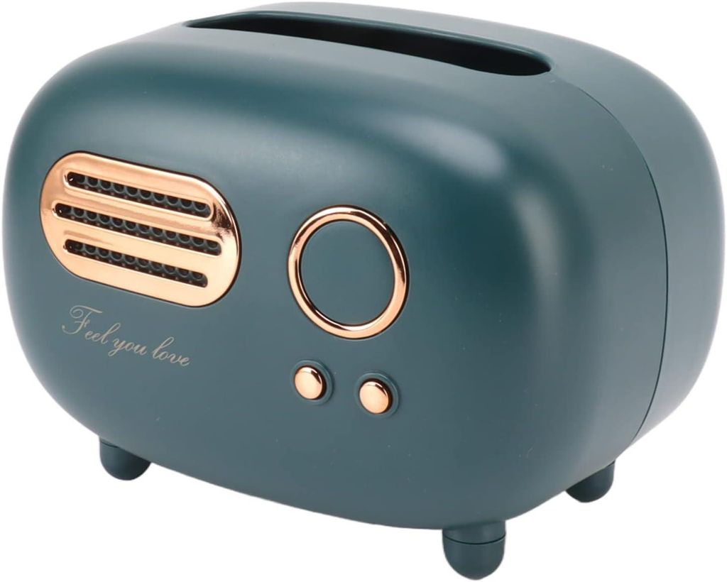 Retro-Radioabdeckung – multifunktionaler Vintage-Spender für Bad, Wohnzimmer, Schlafzimmer, Kommoden, grün