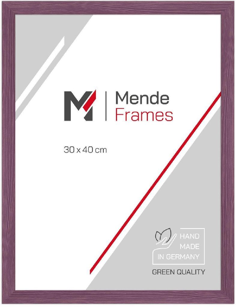 MendeFrames Holzrahmen H300 Klassisch violett 60x60 cm Kunstglas