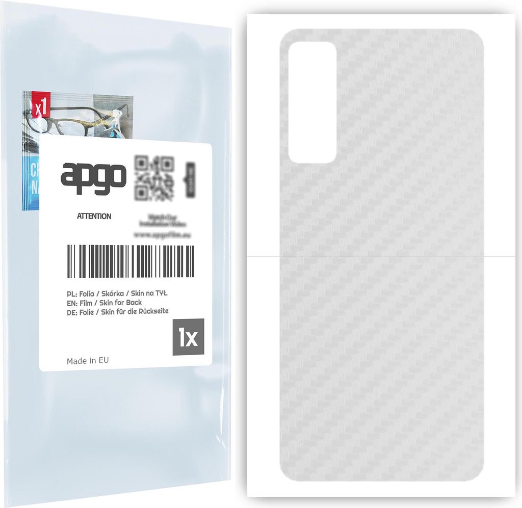 apgo Rückseite Schutzfolie für TCL 10 5G - Hinten Schutzfolie Carbon Transparent (durchsichtig), Rückseite Folie schützt vor Kratzern und Fing...