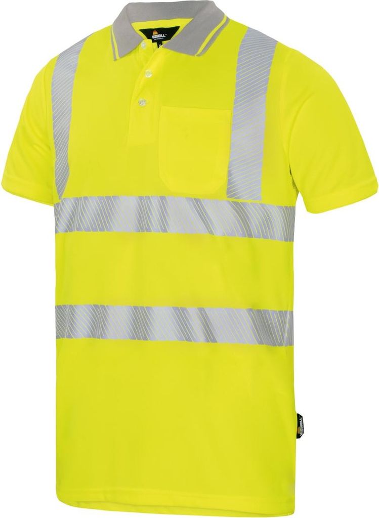 Vizwell Herren Warnschutz Poloshirt VWPS3N Coolpass Gr. 2XL gelb