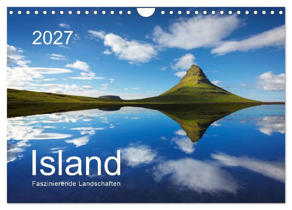 ISLAND 2027 - Faszinierende Landschaften (Wandkalender 2027 DIN A4 quer), CALVENDO Monatskalender