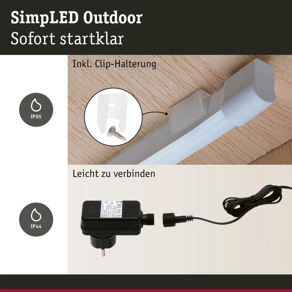 Kit Paulmann SimpLED LED Outdoor - Luce Istantanea per il Tuo Patio - 7