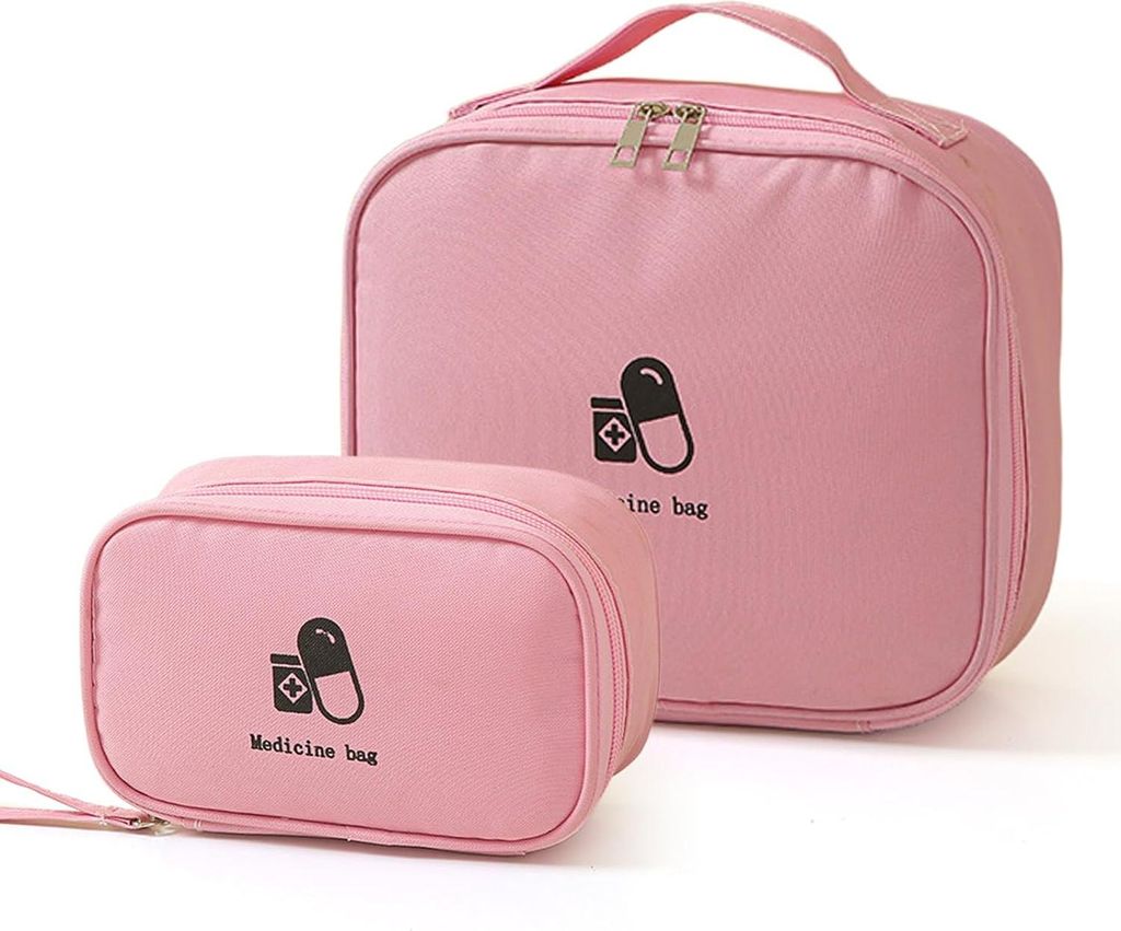 2 Stück Reise-Apothektasche leer Medizintasche Erste-Hilfe-Set Outdoor Notfalltasche EHBO-Tasche Aufbewahrungstasche für Reisen, Zuhause und im B...