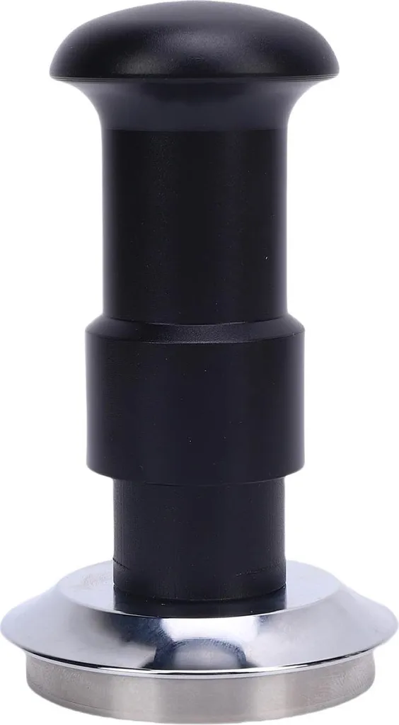Kaffeehammer schwarz mit Gewinde Doppelfeder 30lbs Druck Edelstahl Kaffee Tamper für Kaffeemaschine Zubehör 51mm / 2.01in
