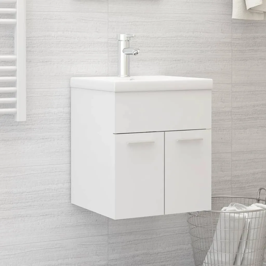 Meuble sous-lavabo gain de place blanc pour optimiser vos petits espaces