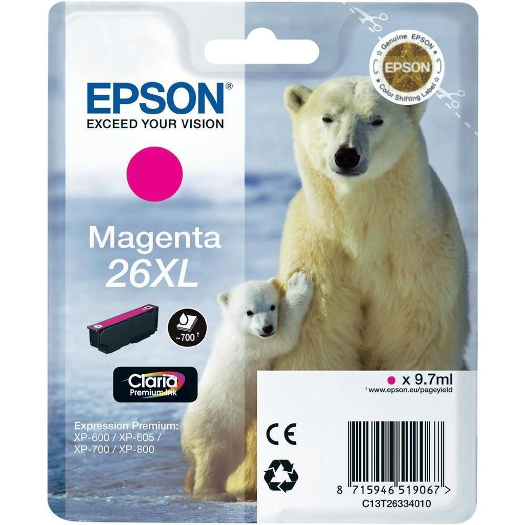Epson 26XL - 9.7 ml - XL - Magenta - Original