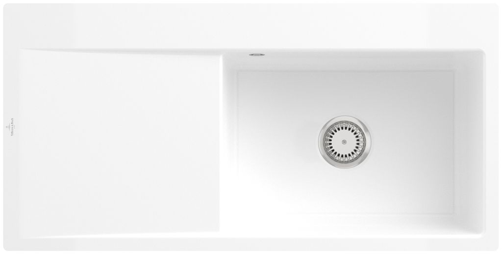 V&B bündige Spüle Subway Style 60 Flat re, m Abl.garn, Hand., sn wh. C-plus