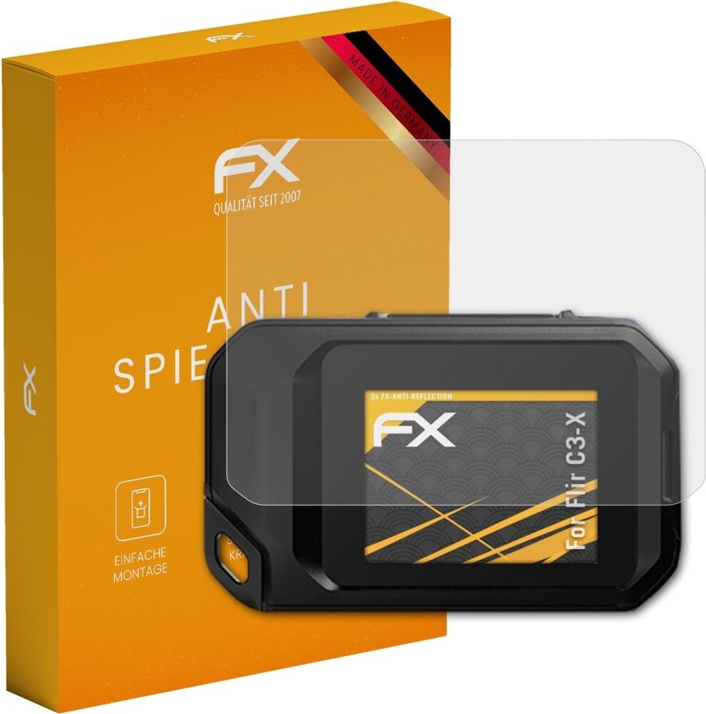 atFoliX FX-Antireflex 3x Schutzfolie kompatibel mit Flir C3-X Displayfolie