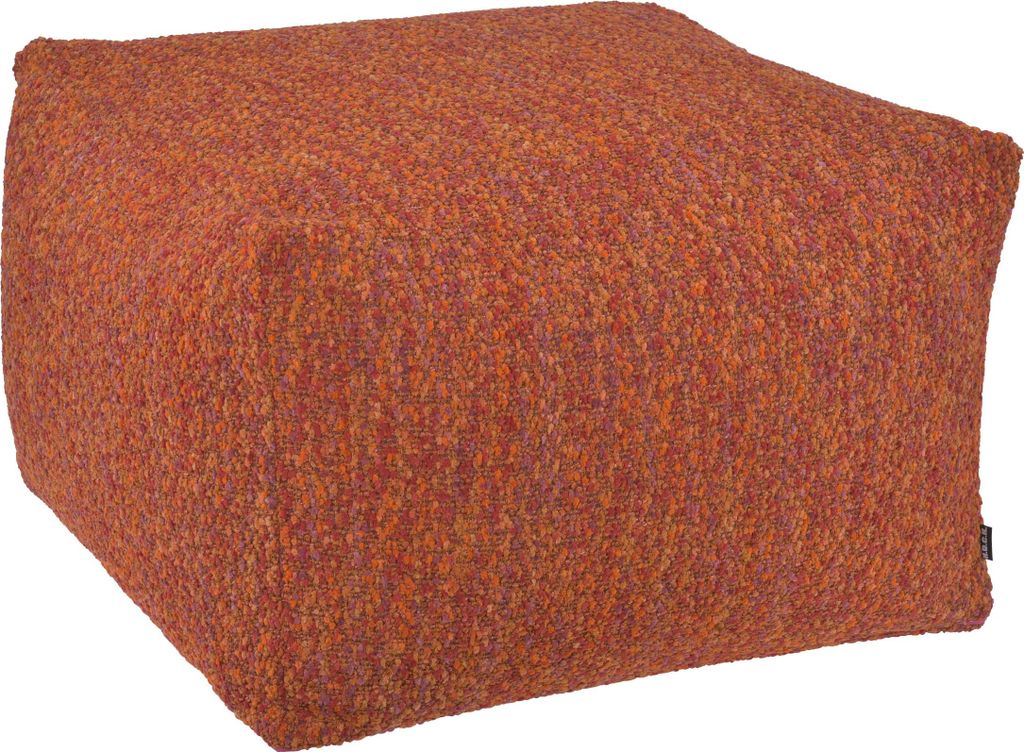 H.O.C.K. Becci Hocker Bean Cube 60x60x40cm terra burgund Bouclé-Struktur