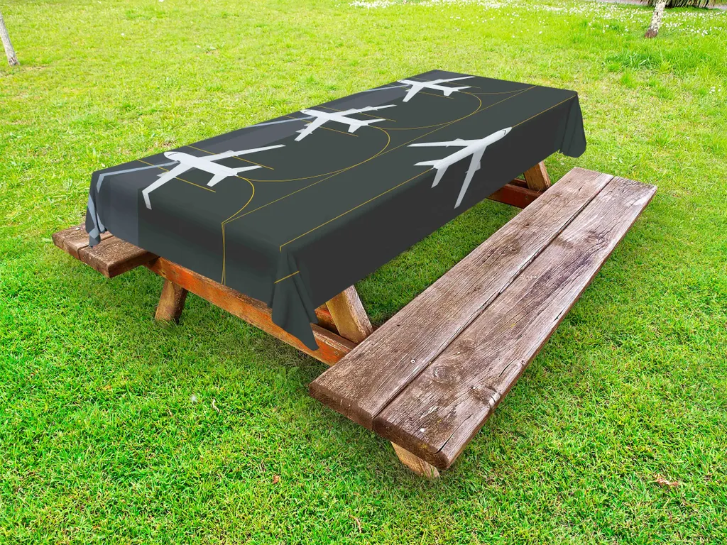 Tovaglia Esterna Aeronautica 145x265 cm - Stile Aeroporto Vintage