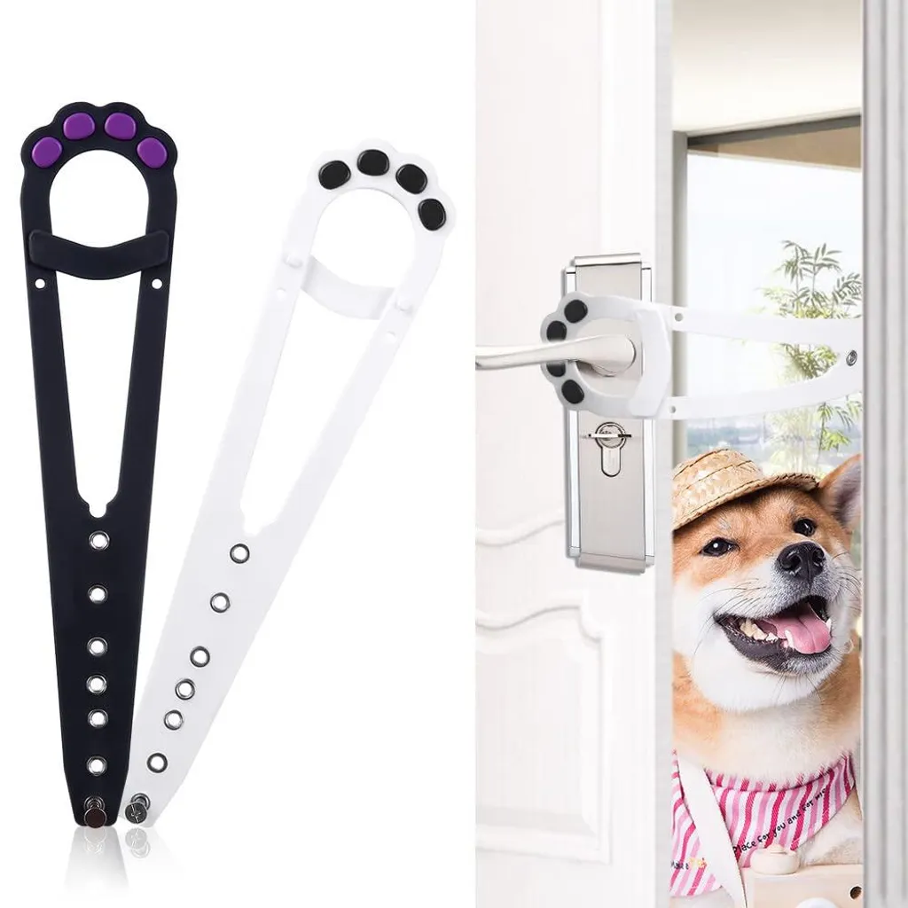 Serrure pour porte d'animaux réglable lot de 2 butoirs souples et solides