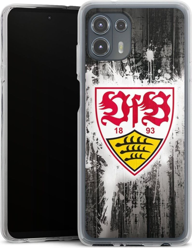 DeinDesign Handyhülle für Motorola Moto Edge 20 Lite Silikon Hülle Case Smartphone Schutzhülle Bundesliga Offizielles Lizenzprodukt VfB Stutt...