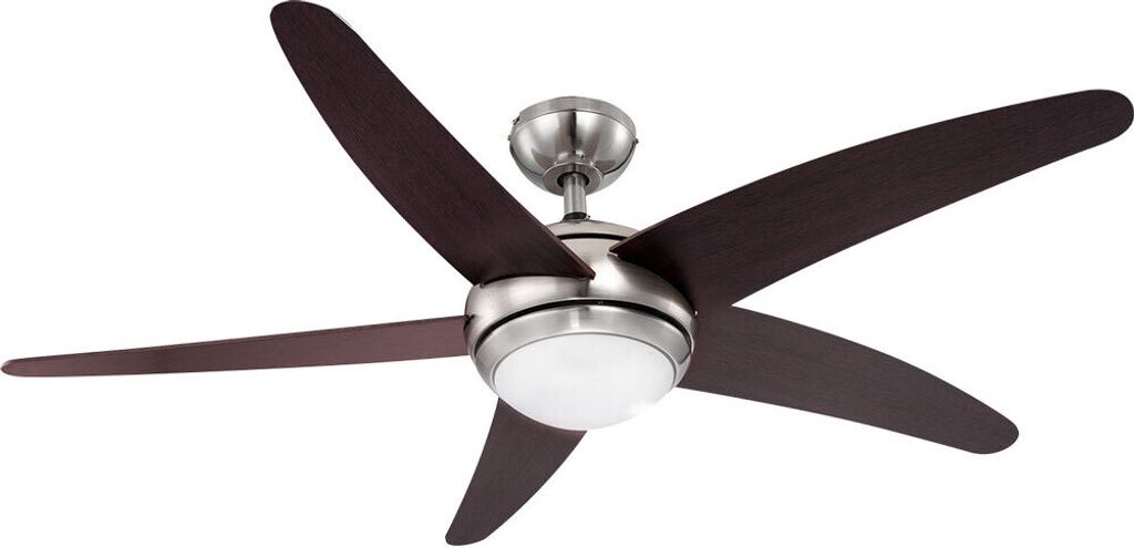 Deckenventilator, Fernbedienung, Glas, 3 Stufen, D 132 cm