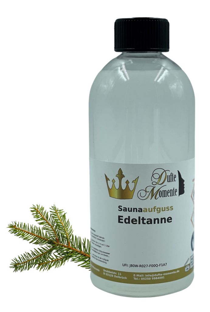 Dufte Momente | Saunaduft Konzentrat Edeltanne 500ml | naturreine und natürliche ätherische Öle | vegan und ohne Tierversuche