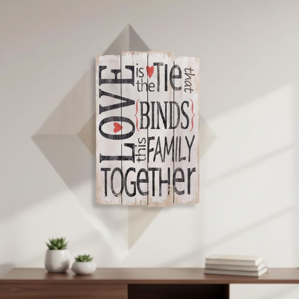 Mucola Deko Holzbild Wandbild Wanddekoration Wand Holzschild 60cm LOVE used look Retro