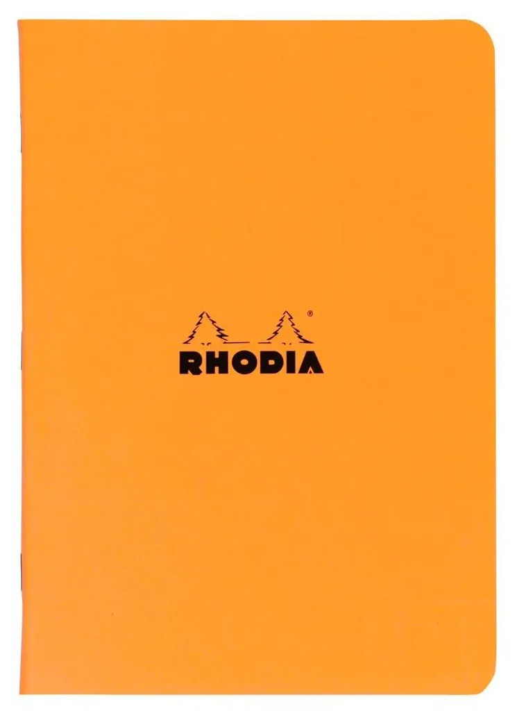 Cahier de notes A4 orange ligné 80g pour réunions et cours d'étudiants