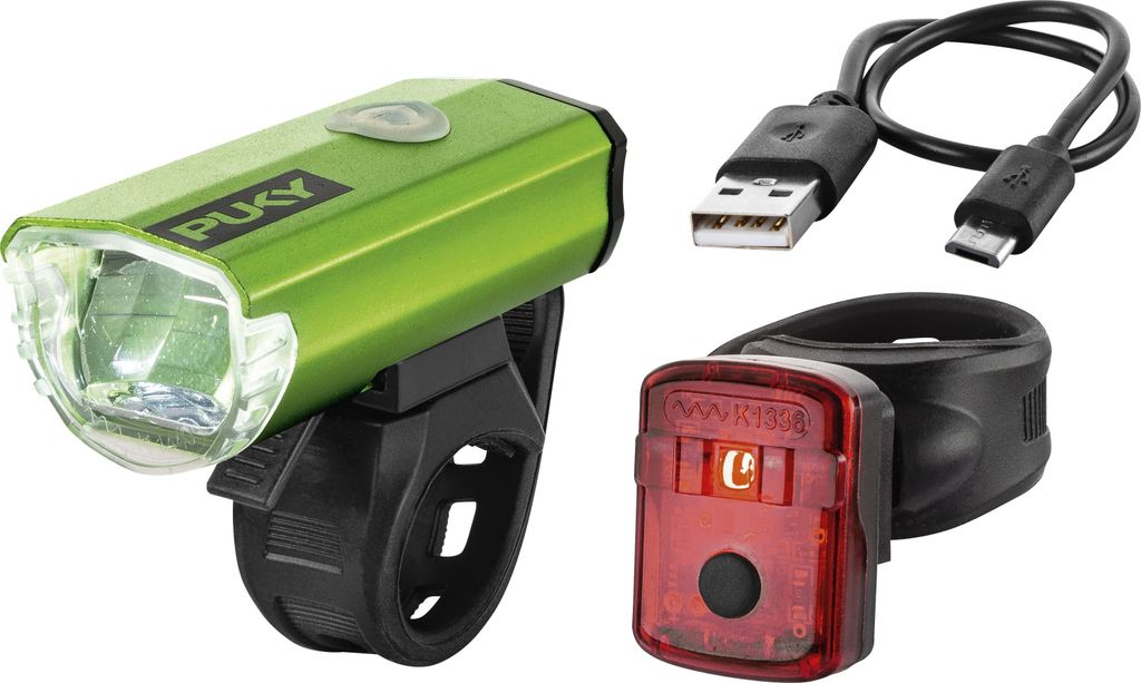 PUKY LED Fahrradlicht-Set LUMI Kiwi Produktbild 