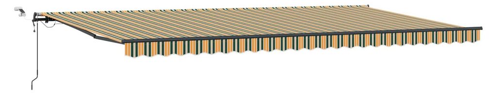 Markisenstoff mit Grün und Gelb 600 x 350 cm Polyester