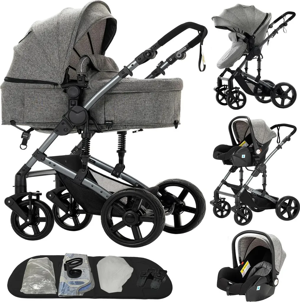 Porte-bébé physiologique pliable Gris 588 - Soutien pour nourrissons