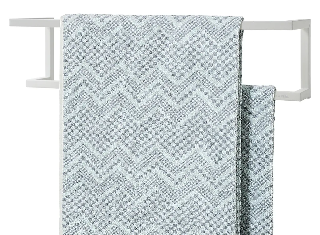 Porte-serviettes gain de place noir mat, idéal pour WC et petits bains