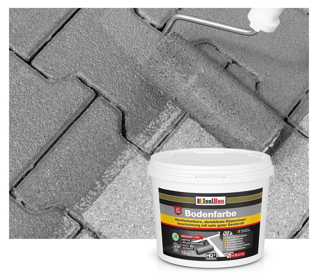 Isolbau Bodenfarbe Betongrau 12 kg Betonfarbe Produktbild 