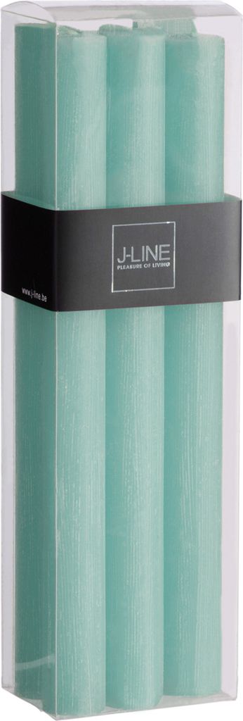 J-Line Kiste 6 Tischkerzen L Aqua -9S