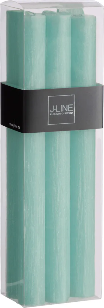 J-Line Caisse 6 Bougies de Table L Aqua -9S Décoration Intérieure Chic