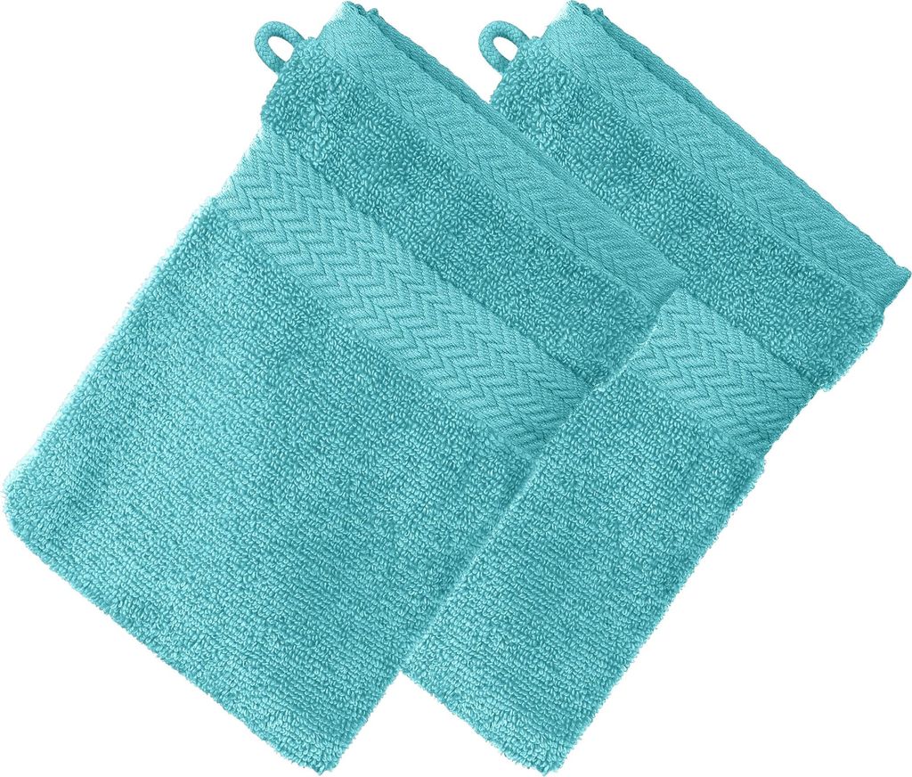 Erwin Müller Waschhandschuh Friedrichshafen" 2er-Pack türkis 15x21 cm"