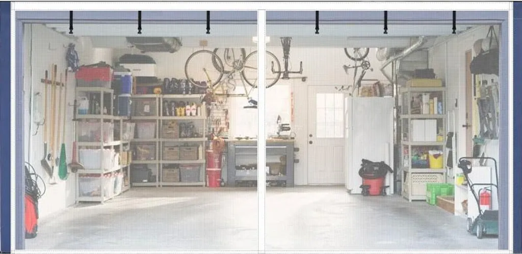 Protection Magnétique Garage en Fibre de Verre pour Aérer sans Insectes