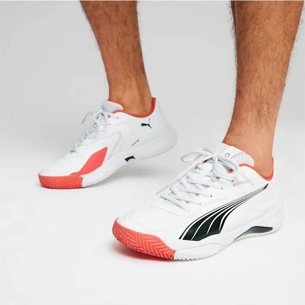Puma Padel 107600-02 Blanc 43 avec Semelle à Adhérence Maximale Pro