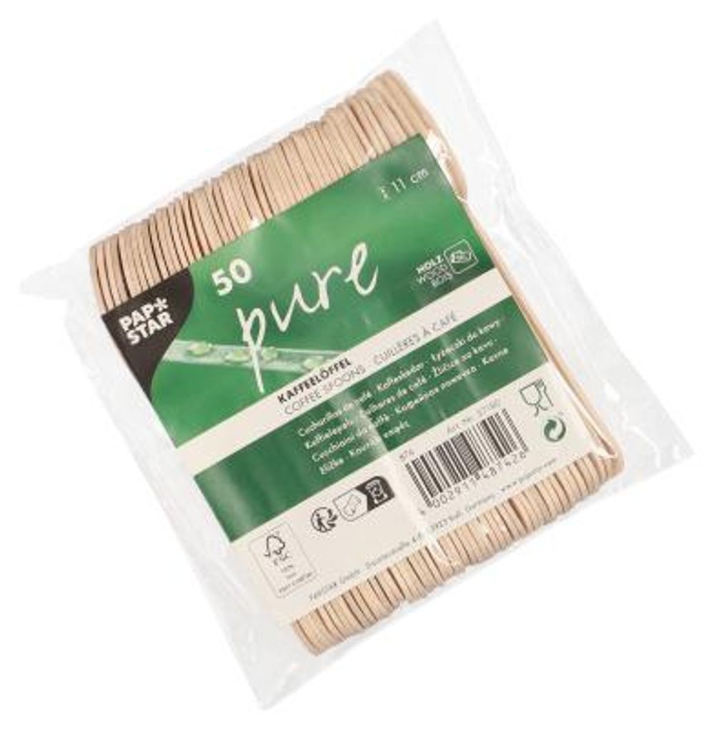 Kaffeelöffel Holz "pure" 11 cm Produktbild 