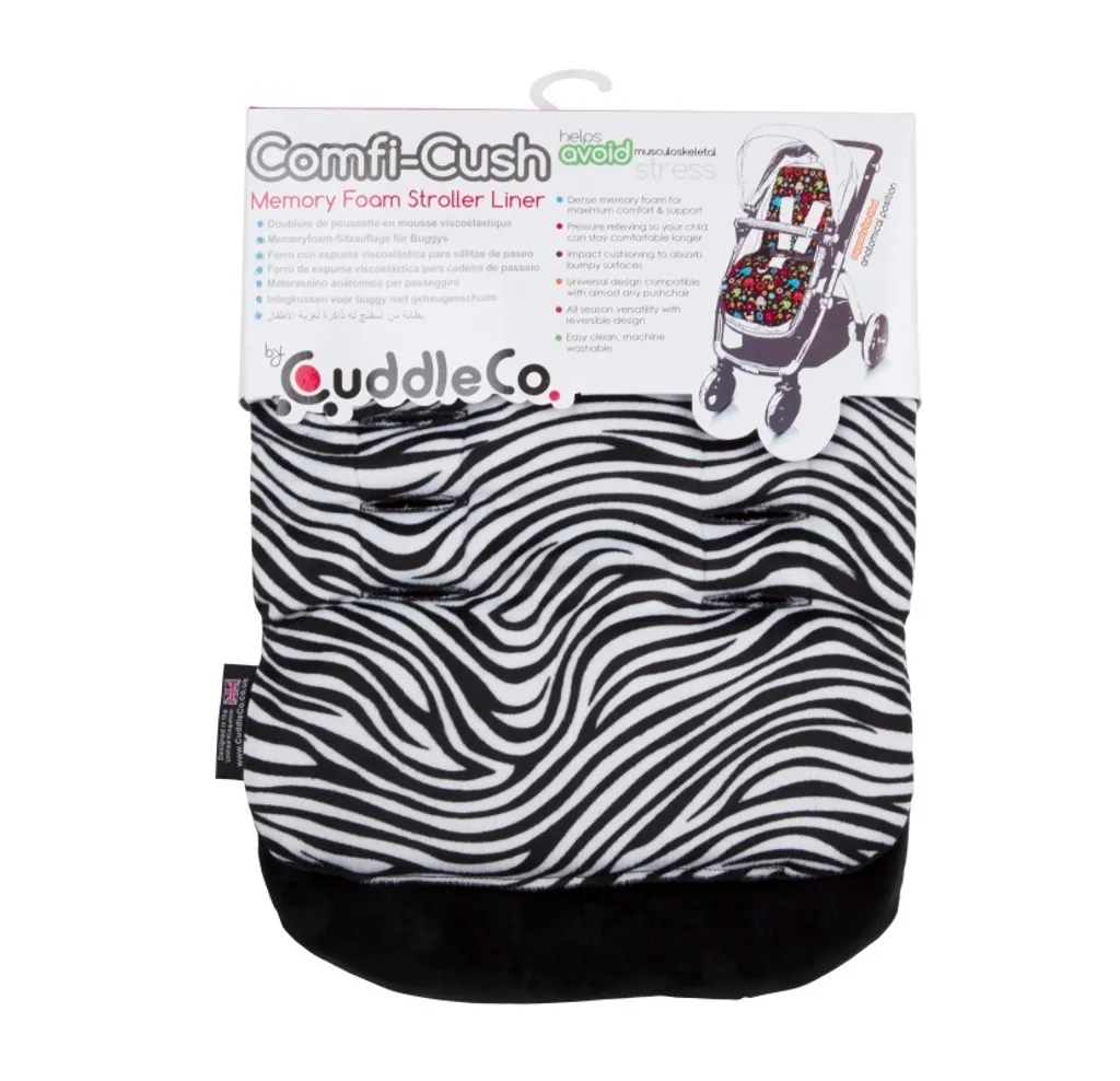 Zebra Chic: L'Inserto CuddleCo Comfy-Cush che Trasforma il Passeggino - 2