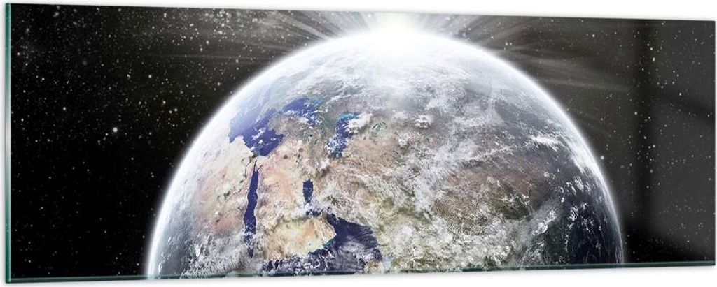 Bilder auf glas - Astronomie galaxie abstraktion - 90x30cm - Glasbilder - Wandbilder - Kunstdruck - zum Aufhängen bereit - Wanddekoration aus Glas...